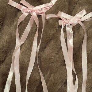 Pink Ribbon Hair Bows